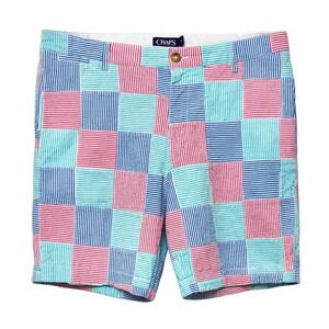 Ralph Lauren Chaps Patchwork Seersucker Shorts Mens Size 38 Preppy Ivy League